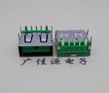 江苏5A大电流 快充接口 USB5p绿胶芯 常规母座