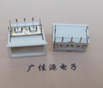 江苏USB接口2.0连接器.3p端子加护套防尘母座