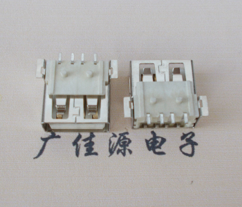 江苏USB AF方形脚 贴片母座 1.0/1.2柱子直边接口