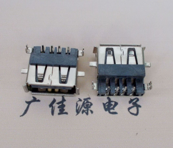 江苏AF USB母座90度 DIP沉板3.9/4.9 耐高温有卷边