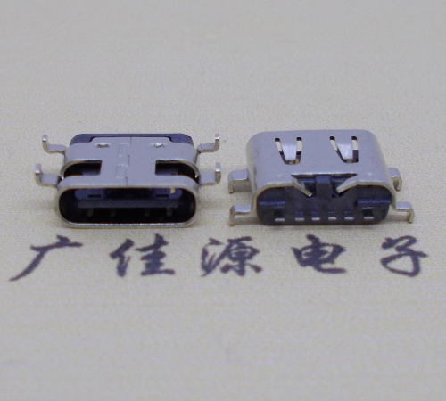 江苏USBType-C6P母座卧式接口沉板0.8mm