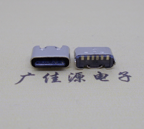 江苏Type-C6p母座接口短体立贴5.0mm