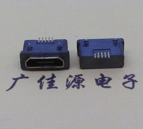 江苏MICRO USB5p防水接口 90度卧式 两脚插板牢固