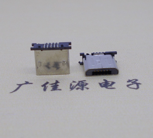江苏MICRO USB 5P公头短体5.6mm立贴带柱无卡勾