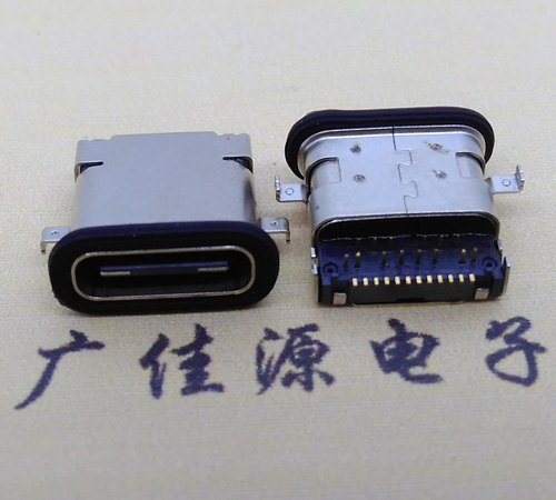 江苏 卧式type-c16p母座前插后贴 type-c接口 type-c连接器