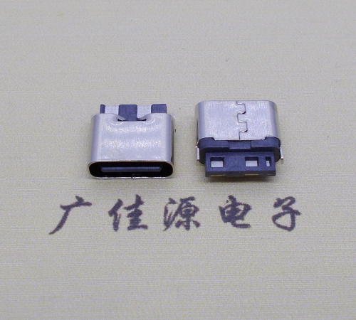 江苏type c2p焊线母座高6.5mm铆合式连接器