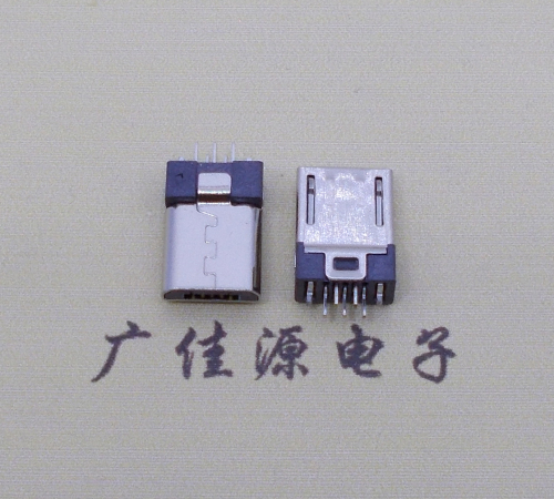 江苏micro 5p短体公头夹板0.8无地脚