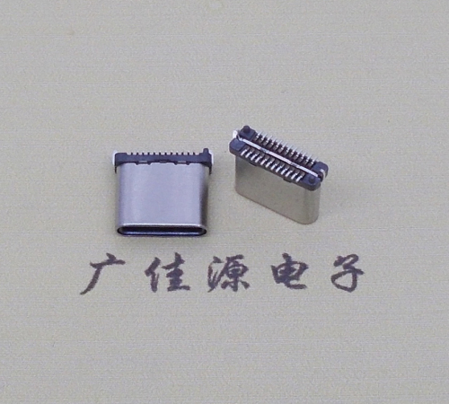 江苏USB TYPE-C接口短体24P公头立式贴板高度H=8.0mm 高速数据传输快充电款